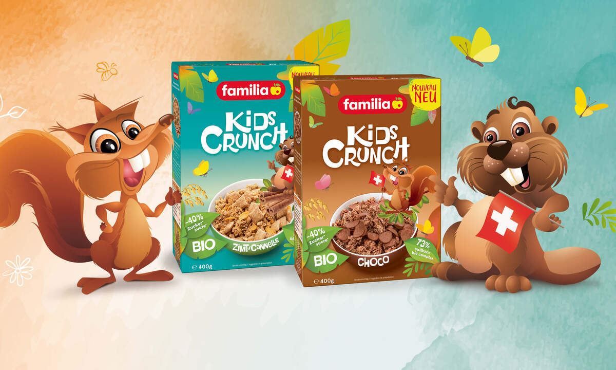 Design und Kommunikation für das Bio Kids Crunch von bio-familia