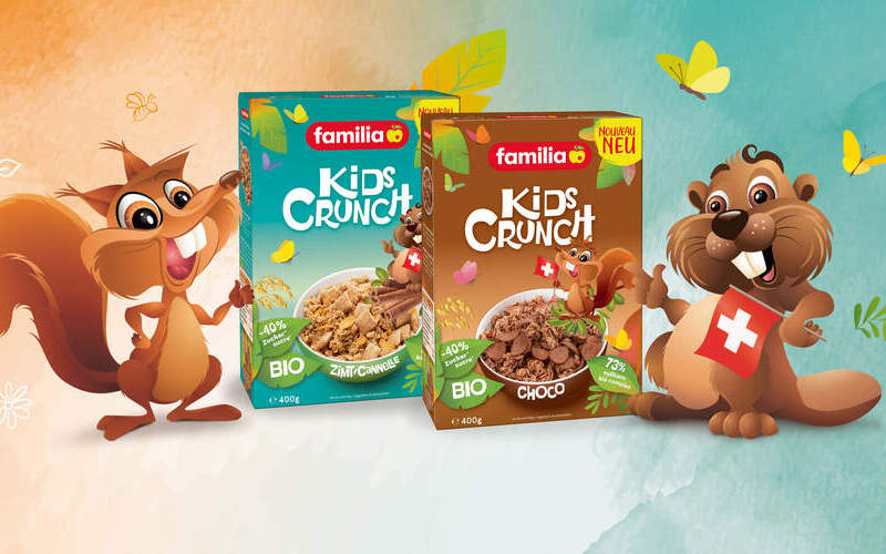 Design und Kommunikation für das Bio Kids Crunch von bio-familia